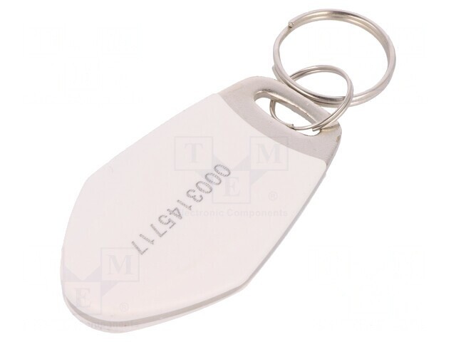 Breloc RFID Metal Plastic Alb 125kHz