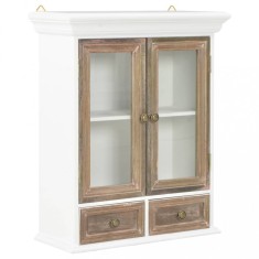 vidaXL Dulap de perete, alb, 49 x 22 x 59 cm, lemn masiv