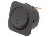 &Icirc;ntrerupător Basculant ON-OFF 25A 12V cu LED Negru