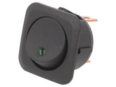 Intrerupator Basculant ON-OFF 25A 12V cu LED Negru foto