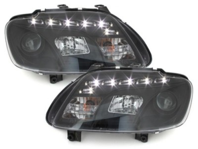 Faruri LED DRL DAYLIGHT VW Touran 1T Caddy (02.2003-10.2006) Negru Performance AutoTuning foto