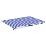 Cumpara ieftin Panza de rezerva copertina, albastru si alb, 500x350 cm, poliester