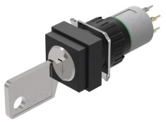 Comutator rotativ cu cheie EAO 16mm 2 poziții 2 NO cod 51-444.036D