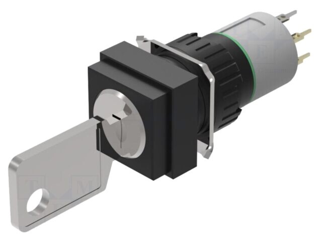 Comutator rotativ cu cheie EAO 16mm 2 poziții 2 NO cod 51-444.036D