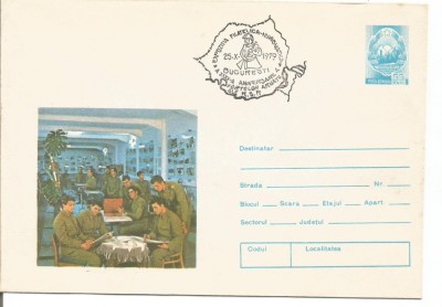 (Z3) plic omagial-Expozitia filatelica si numismatica Ziua fortelor armate 1979 foto