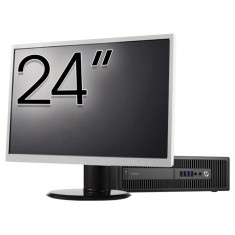 Pachet Calculator Second Hand HP Prodesk 600 G2 SFF, Intel Core i5-6500 3.20GHz, 8GB DDR4, 256GB SSD + Monitor 24&amp;quot; NewTechnology Media