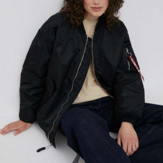 Alpha Industries geacă bomber MA-1 CORE WMN femei, culoarea negru, de iarnă, oversize 108010.03-Black