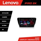 Navigatie Android Lenovo QLED 2K 8+256GB pentru Skoda Superb 3 2015-2017