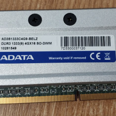 Kit memorii Adata Sodimm Ddr3 2x 4Gb PC3-10600 1333Mhz cu RADIATOR