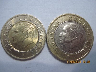 Turcia (3) - 50 Kurus 2020, 1 Lira 2018 foto