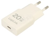 Alimentator pulsatoriu LOGILINK 20W 5/9/12V USB-C alb