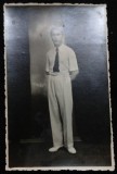 Fotografie tip Carte Postala, Barbat cu cravata, 1937