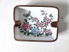Scrumiera vintage de cupru emailat, stil japonez, 9x7x1.5cm