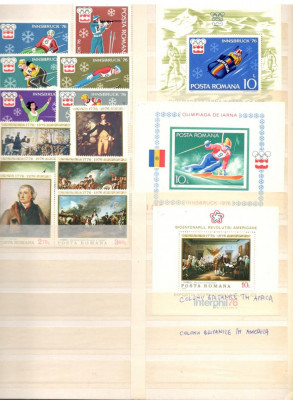 Romania.1976/1989 .Colectie cronologica timbre nestampilate in 1 (un) clasor foto