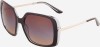 Ochelari de soare GUESS pe gri / negru, toc piele si laveta incluse, Femei, Rectangulara, Protectie UV 100%