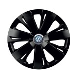 Cumpara ieftin Set 4 capace roti Negre Cu Inel Cromat Energy R16 pentru gama auto Volkswagen, Autohelix MSA