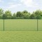vidaXL &Icirc;ngrădire din Fir Sudat cu 11 St&acirc;lpi U Verde 1x25 m Oțel