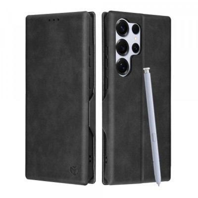 Husa pentru Samsung Galaxy S25 Ultra S938, Techsuit, Safe Wallet Plus, Neagra foto