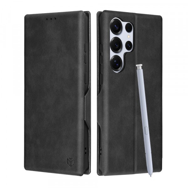 Husa pentru Samsung Galaxy S25 Ultra S938, Techsuit, Safe Wallet Plus, Neagra