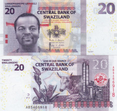 Swaziland 20 Emalangeni 2017 UNC foto