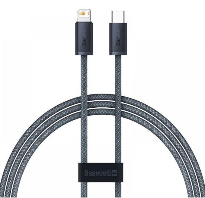 CABLU alimentare si date Baseus Dynamic Series, Fast Charging Data Cable pt. smartphone, USB Type-C la Lightning Iphone 20W, 1m, braided, gri &quot;CALD000