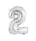 Balon Folie Cifra 35 cm Argintiu-Tip Cifra 2