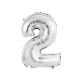 Balon Folie Cifra 35 cm Argintiu-Tip Cifra 2