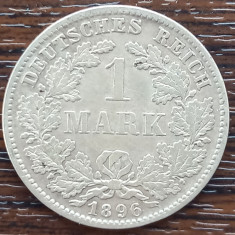 (A334) MONEDA DIN ARGINT GERMANIA - 1 MARK 1896, LIT. D, MAI RARA