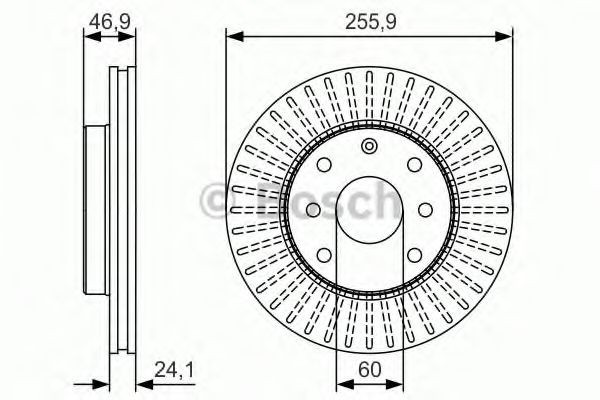 Disc frana DAEWOO NUBIRA Break (KLAN) (2003 - 2016) BOSCH 0 986 479 R70