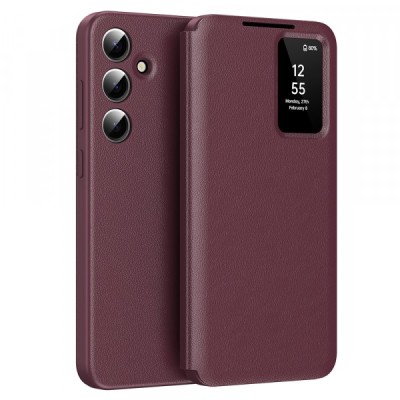 Husa pentru Samsung Galaxy S24 FE S721, Techsuit, SmartView, Rosie foto