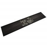 Gossi covor de bucatarie lavabil, cana, negru, 60x300 cm, catifea