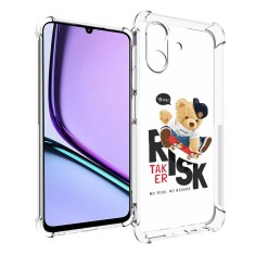 Husa antisoc pentru realme note 60, airbag pro, clear, risk taker foto