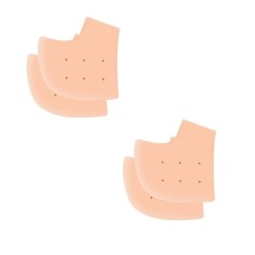 Set 4 sosete pentru protectia calcaielor, din silicon, marime universala, bej