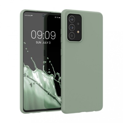 Husa Kwmobile pentru Samsung Galaxy A52/Galaxy A52 5G/Galaxy A52s 5G, Silicon, Verde, 54346.172 foto