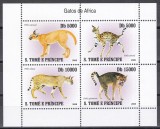 Sao Tome si Principe 2007 - Faună - Pisici sălbatice, Colita, Cota 8 EURO, MNH
