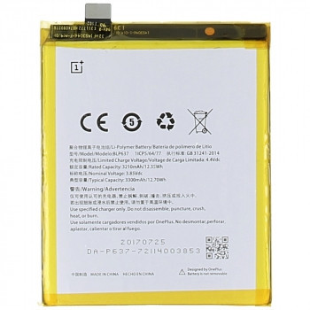 OnePlus 5 (A5000) OnePlus 5T (A5010) Baterie BLP637 3300mAh 1031100002
