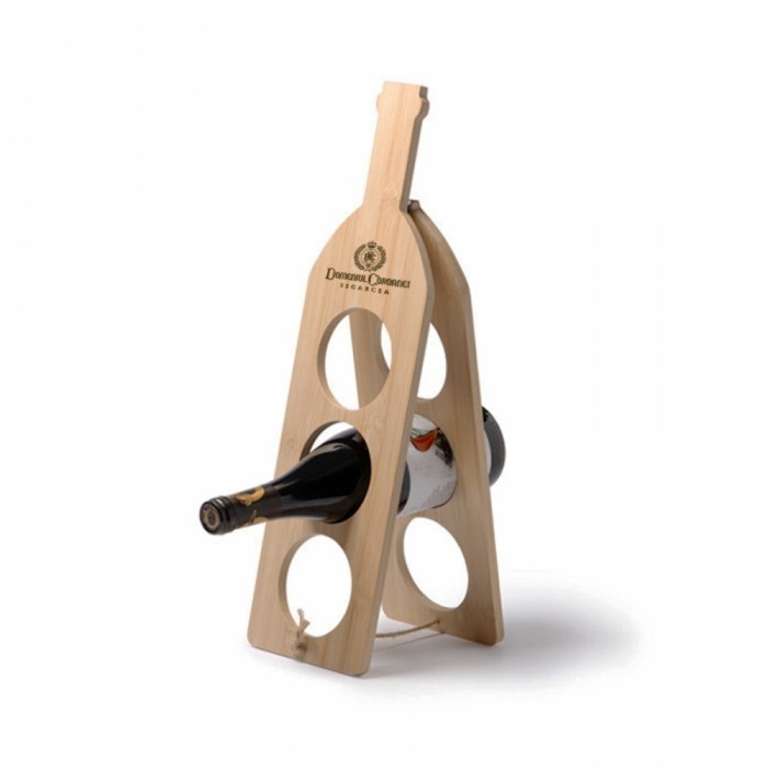 Suport 6041 din lemn pentru 3 sticle de vin