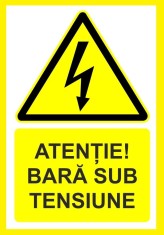 Placuta pentru bara sub tensiune foto