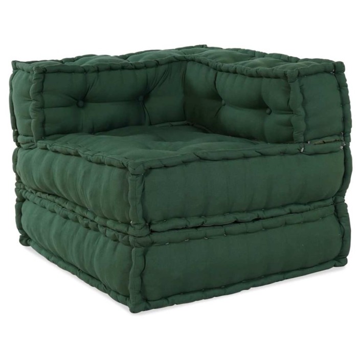 vidaXL Unitatea de sofa modulară verde 70x70x54 țesătură 4019033