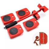 Set Mutare Mobilier 5 Piese: Parghie Metalica + 4 Platforme cu Roti, Usor de Utilizat