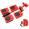 Set mutat mobilier 4 platforme cu roti cu parghie metalica