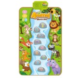 Cumpara ieftin Covoras muzical interactiv copii, Rqiurpn, 17 melodii si sunete, taste numeric, preinstruirea si iluminarea timpurie, 80x50cm