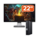 Pachet Calculator Second Hand DELL OptiPlex 5060 Mini PC, Intel Core i5-8500T 2.10-3.50GHz, 16GB DDR4, 512GB SSD + Monitor 22&amp;quot; NewTechnology Medi