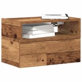Cumpara ieftin Noptieră de perete, Lemn vechi, 45x26x28,5 cm