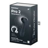Stimulator Clitoris Pro 2 Generation 3 with Liquid Air black Bluetooth/App, Satisfyer