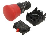 Comutator de siguranţă 22mm roşu, IP67, SIEMENS