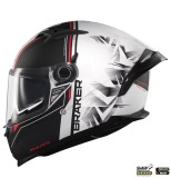 Casca integrala pentru scuter - motocicleta MT Braker SV Charm A1 alb/negru mat (ochelari soare integrati) &ndash; tip viziera: MT-V-28B &ndash; DKS435 &ndash; punctaj