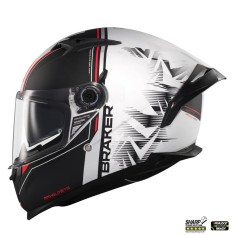 Casca integrala pentru scuter - motocicleta MT Braker SV Charm A1 alb/negru mat (ochelari soare integrati) &ndash; tip viziera: MT-V-28B &ndash; DKS435 &ndash; punctaj