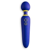 ROMP 2v1 ROMP FLIP Wand Massager cap de masaj și vibrator Blue 22,5 cm