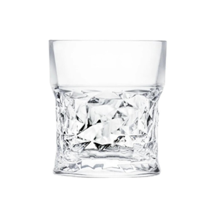Pahar, pentru whiskey, Diamant, transparent, din sticla, 9 x 8 x 8.5 cm, paharul este usor de manevrat, 300 ml